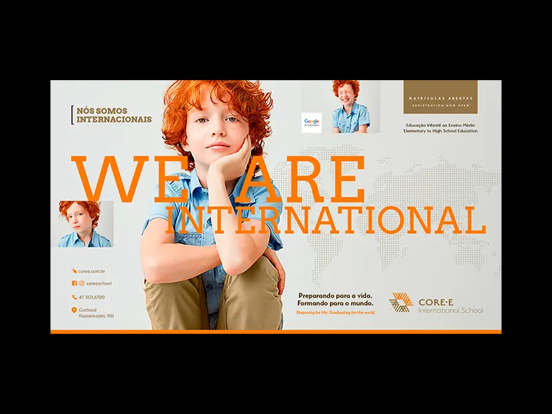 Core-E International School Core-E International School - Key Visual e posicionamento